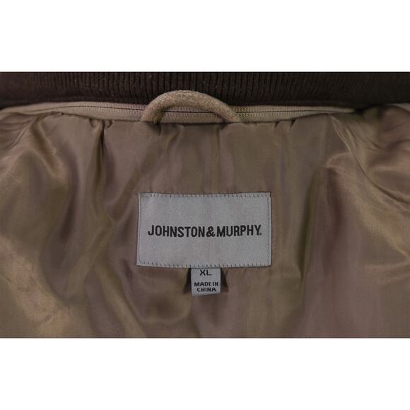 Johnston & Murphy Light Brown Wool Flannel Overcoat Coat Men's XL - Picture 8 of 9